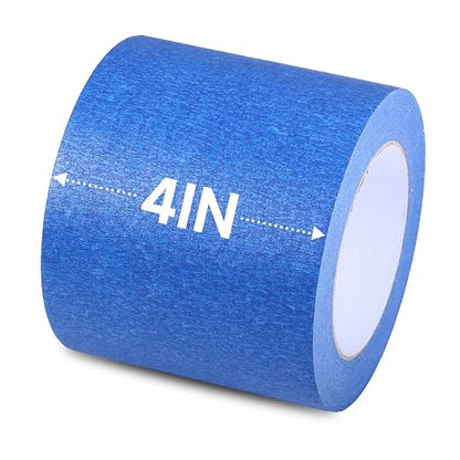 Wide Blue Painters Tape, 4 Inch x 55 Yards, Wide Masking Tape by Pueatte