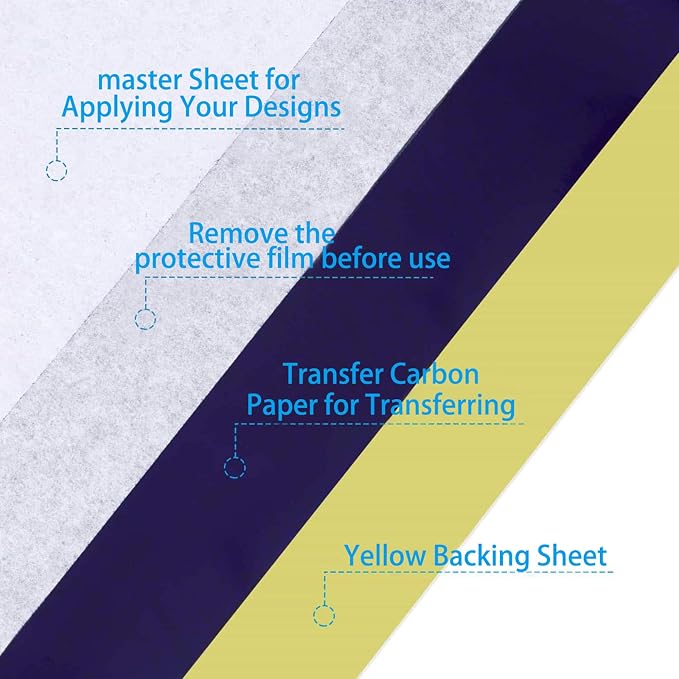2025 NEW Extended Tattoo transfer paper, 100 Sheets Premium Stencil Transfer - Image 5