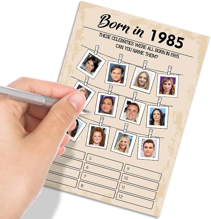 40th Birthday Party Games, Born in 1985 Games, Birthday Party Supplies - Image 4