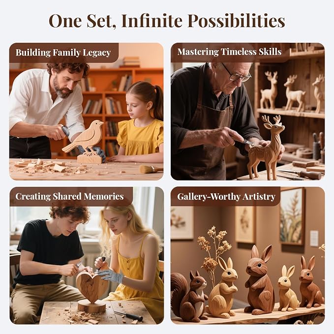 COZYGIFT Wood Carving Kit for Adults & Beginners - Image 2