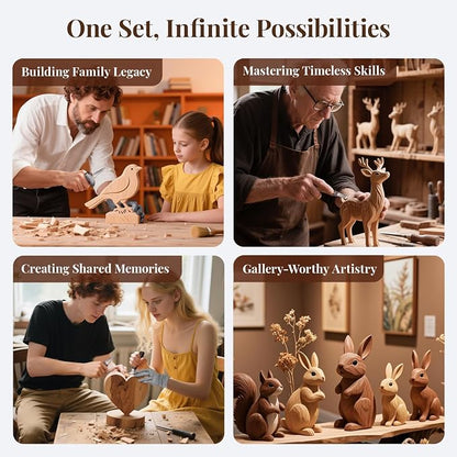 COZYGIFT Wood Carving Kit for Adults & Beginners - Image 2