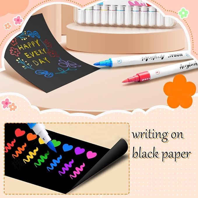 Tommax Acrylic Paint Marker Pens 26 Color, Point Acrylic Paint Markers - Image 4