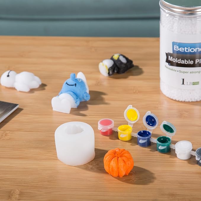 Betionol Moldable Plastic Clay, 1Lb/16oz White Modeling Clay Thermoplastic Beads - Image 4