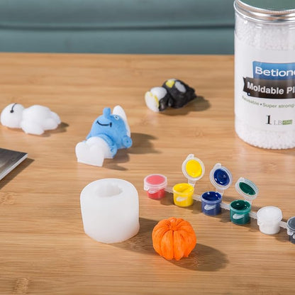 Betionol Moldable Plastic Clay, 1Lb/16oz White Modeling Clay Thermoplastic Beads - Image 4