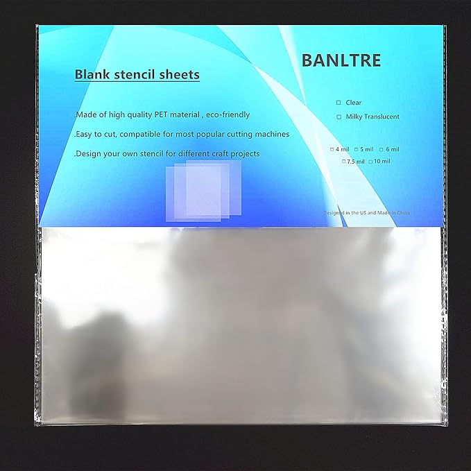 BANLTRE 10 Pieces 10 mil Transparency Blank Template Material Stencils Mylar - Image 6