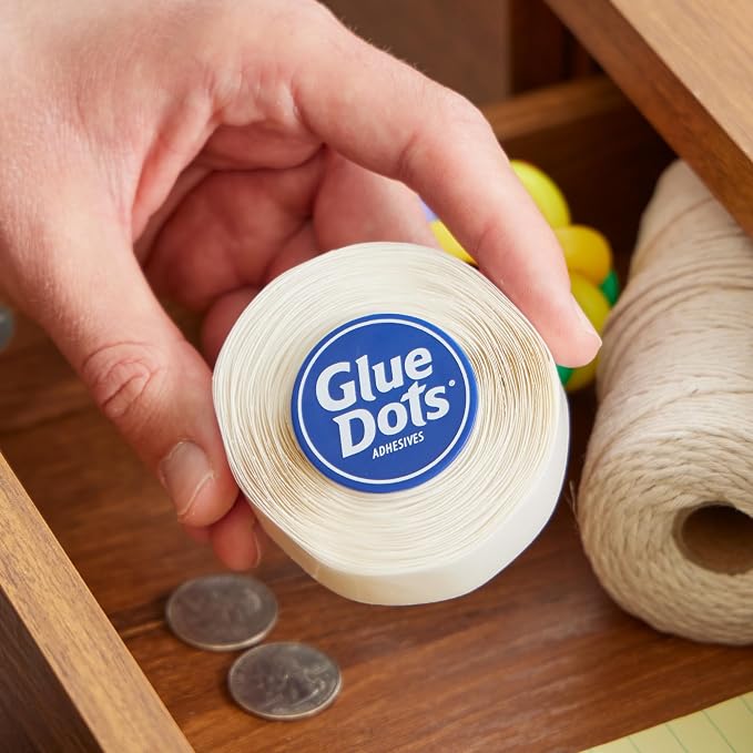 Glue Dots, Roll for everyday uses, .5 Inch, 900 Total Dots, Repositionable - Image 2