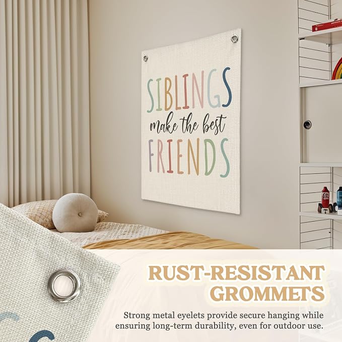 Kids Room Decor, Sisters Make The Best Friends, Boho Girls Bedroom Playroom - Image 6