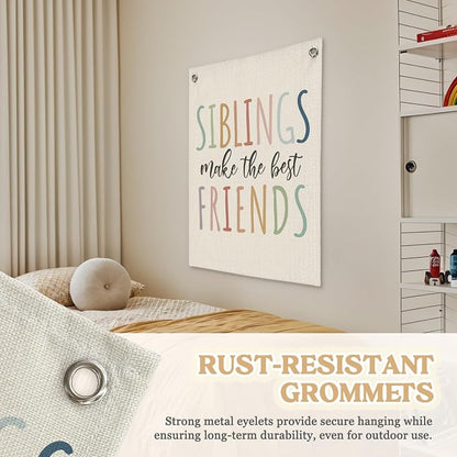 Kids Room Decor, Sisters Make The Best Friends, Boho Girls Bedroom Playroom - Image 6
