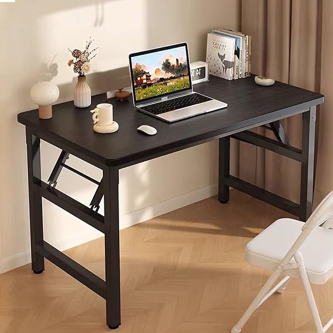 39.4 Inch Foldable Desks for Small Spaces, Foldable Desk No Assembly, Small by Unknown