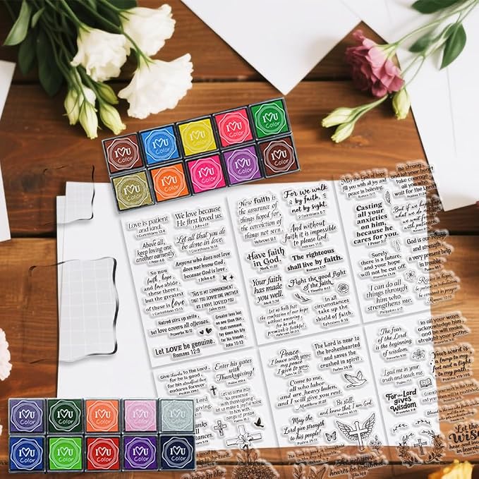 6 Pcs Christian Bible Verse Clear Stamps - Image 4