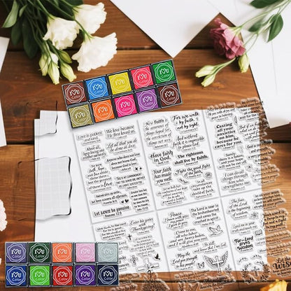 6 Pcs Christian Bible Verse Clear Stamps - Image 4