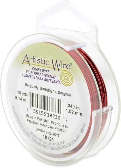 Artistic Wire, 18 Gauge Tarnish Resistant Colored Copper Craft Wire, 10 yd by Unknown
