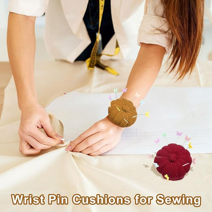 HARFINGTON Wrist Pin Cushions, Sewing Needle Pin Cushion Adjustable Strap - Image 6