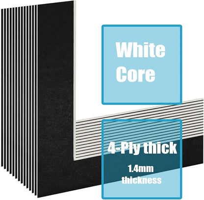 Egofine 8x10 Black Picture Mats Pack of 14, Frame Mattes - Image 3