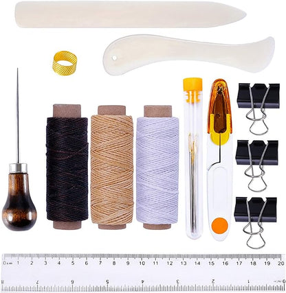 Goiio 19 Pieces Bookbinding Kit Starter Tools Set Bone Folder Paper Creaser by Goiio