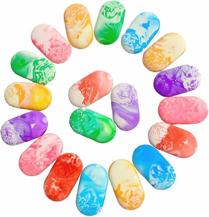 19PCS Bulk Cute Marble Oval Erasers by Jsehchya