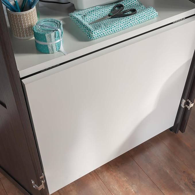 Sauder Miscellaneous Storage Craft & Sewing Armoire, Dakota Oak Finish - Image 5