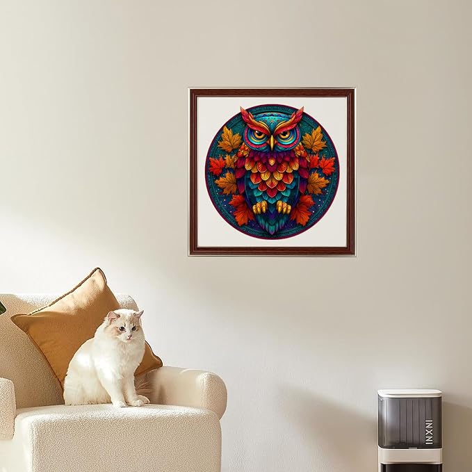 Wooden Puzzles for Adults, Colorful Owl Puzzles 500 Pieces, Unique Shaped - Image 5