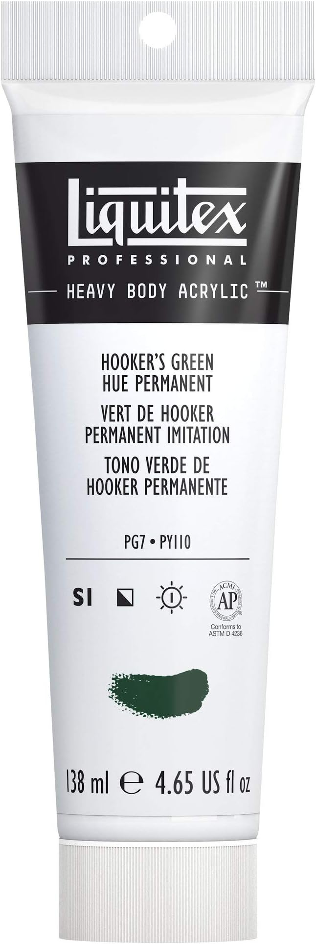 Liquitex Professional Heavy Body Acrylic Paint, 4.65-oz Tube, Hooker’s Green by Liquitex