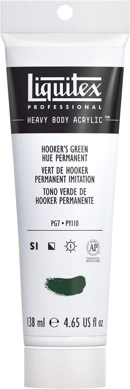 Liquitex Professional Heavy Body Acrylic Paint, 4.65-oz Tube, Hooker’s Green by Liquitex