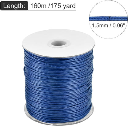 MECCANIXITY Waxed Cord 1.5mm Waxed Polyester Cord 175 Yard Wax String - Image 2