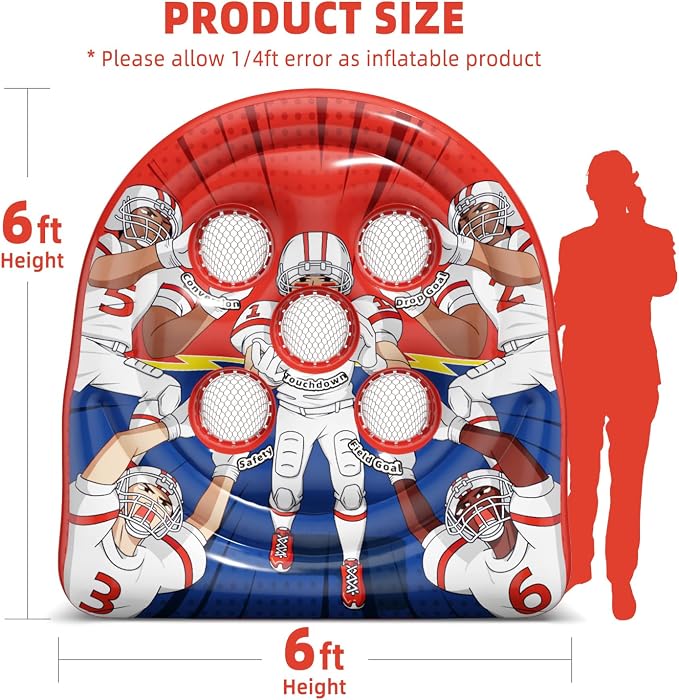 6Ft Football Target Toss Game - Image 7