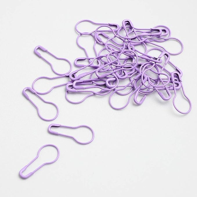 Colorful Metal Knitting Pins Stitch Markers Pear Shape Safety Pins - Image 7