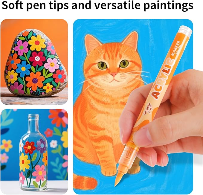 Guangna Acrylic Paint Markers 12 Colors, Skin Tone Series Set - Image 8