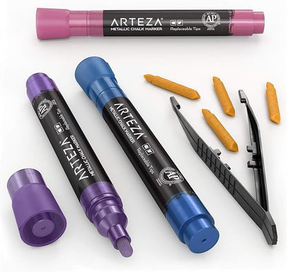 ARTEZA Liquid Chalk Markers, Metallic Colors - Image 7