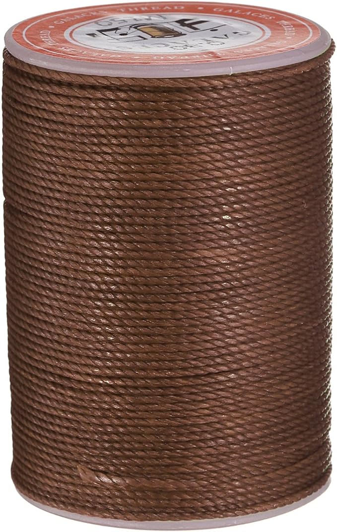 uxcell Round Leather Sewing Waxed Thread, 55m / 60 Yards Wax Polyester String by uxcell