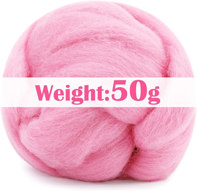 Mayboos Wool Roving Yarn, 1.76oz Colored Natural Wool Roving, Wool Felting - Image 2