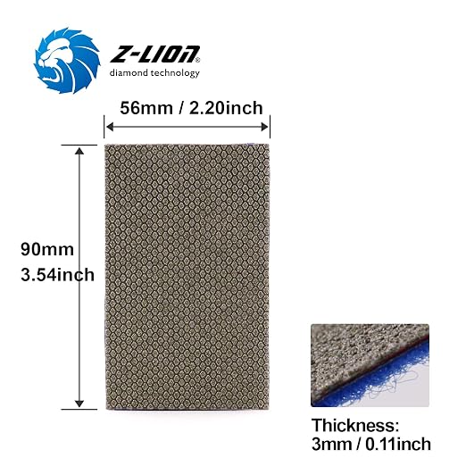 Z-Lion Diamond Abrasive Paper Sheets 60 Grit Diamond Sandpaper Nylon Back - Image 2