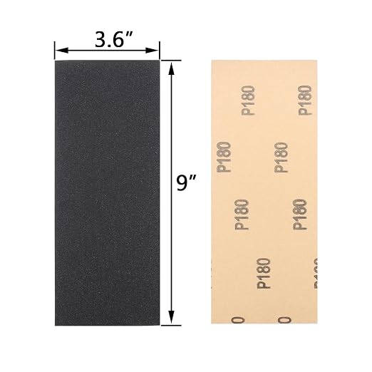 30Pcs 9 x 3.6 Inchs 180 Grit Wet and Dry Handmade Universal Sanding Sheets - Image 2
