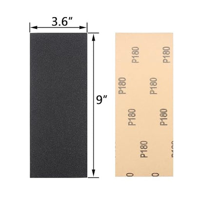 30Pcs 9 x 3.6 Inchs 180 Grit Wet and Dry Handmade Universal Sanding Sheets - Image 2