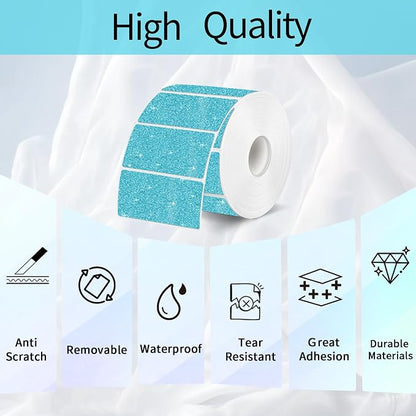2"x1" Holographic Thermal Labels Stickers, Glitter Direct Thermal Printer Labels - Image 3