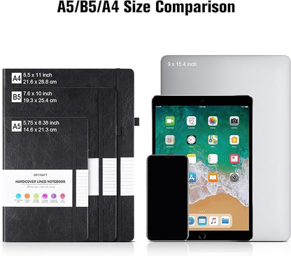 Lined Journal Notebook, Large A5 College Ruled Notebook, 312 Numbered Pages - Image 5
