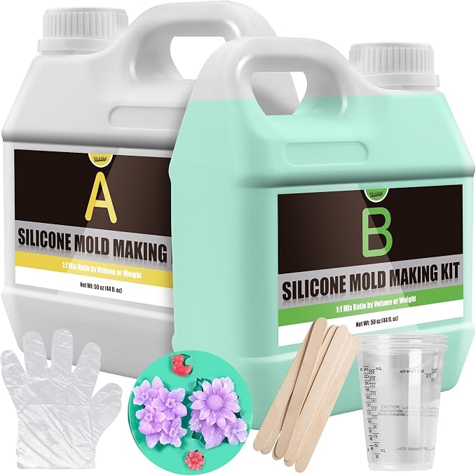 Silicone Molds Making Kit 100oz, Super Elastic 15A Silicone Rubber by Vividye