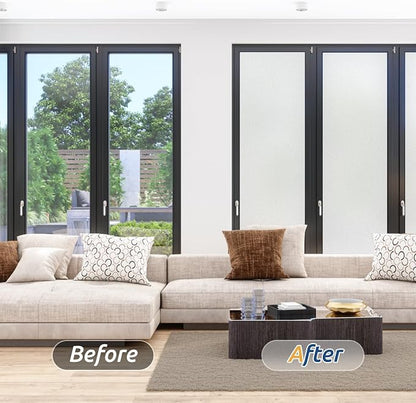 rabbitgoo Window Privacy Film, Frosted Glass Window Clings, Static Cling UV - Image 2
