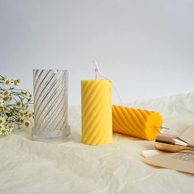 MILIVIXAY 2PCS Spiral Shape Candle Molds - Image 9