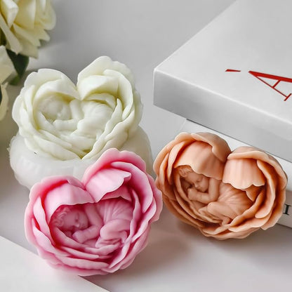 Heart Rose Flower Succulent Candle Mold - Image 4