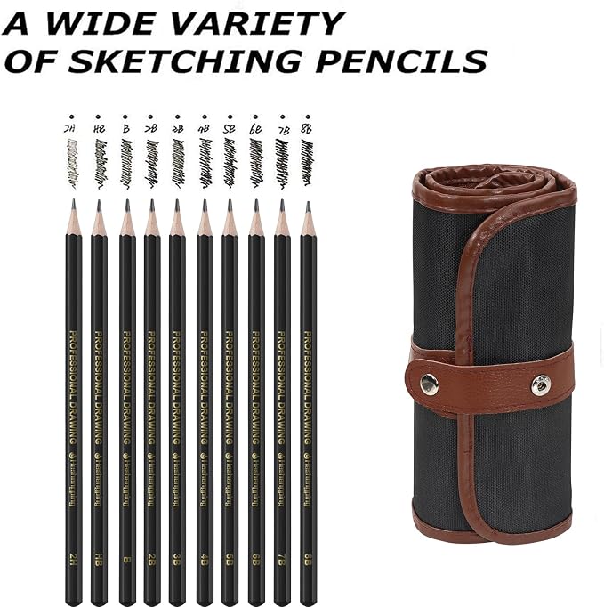 Sketching Pencil Set, Drawing Pen Charcoal Sketch Included Graphite Pencils - Image 5