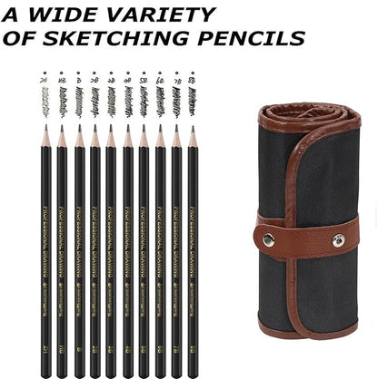 Sketching Pencil Set, Drawing Pen Charcoal Sketch Included Graphite Pencils - Image 5