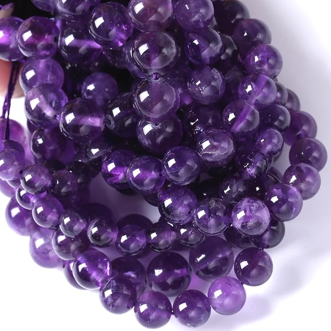 45pcs 8mm AAA Natural Amethyst Beads Crystal Energy Healing Power Stone - Image 3