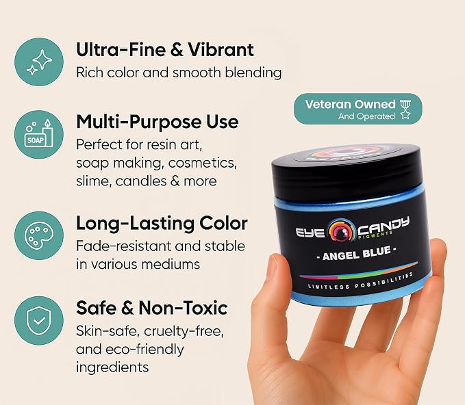 Eye Candy Pigments Premium Blue Mica Powder - Image 3