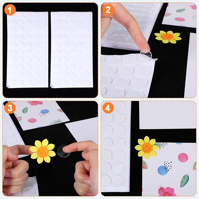Zonon 200 Pcs Double Sided Adhesive Dots Clear Glue Point Tape Stickers Balloon - Image 6