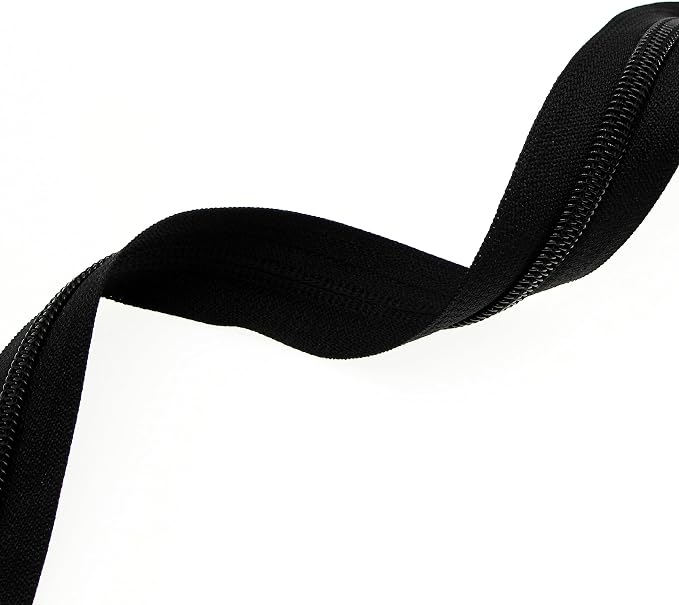 Leekayer #5 Black Nylon Coil Zippers by The Yards Bulk 10 Yards - Image 5