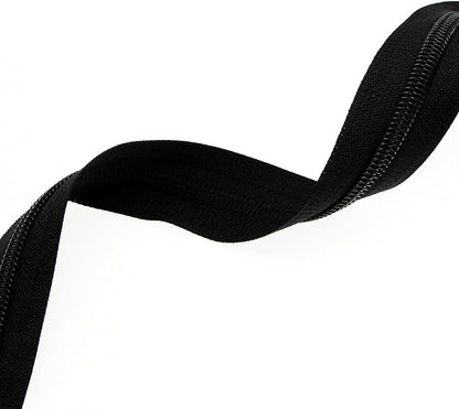 Leekayer #5 Black Nylon Coil Zippers by The Yards Bulk 10 Yards - Image 5