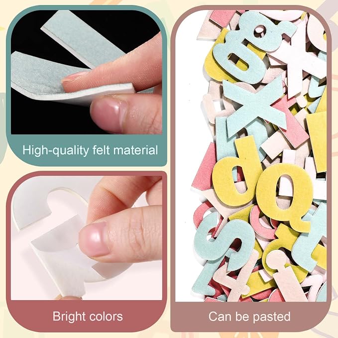 Breling 310 Pieces Felt Bulletin Board Letters Sticker - Image 3