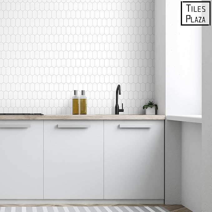 The Tiles Plaza 10-Sheet Peel and Stick Backsplash, Stone Composite Stick On - Image 4