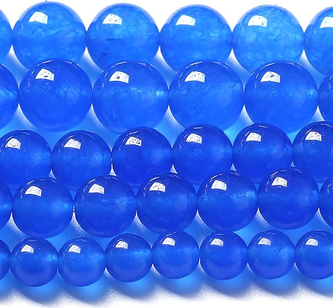 6MM Natural Purplish Blue Chalcedony Stone Beads Crystal Energy Round Loose by Unknown